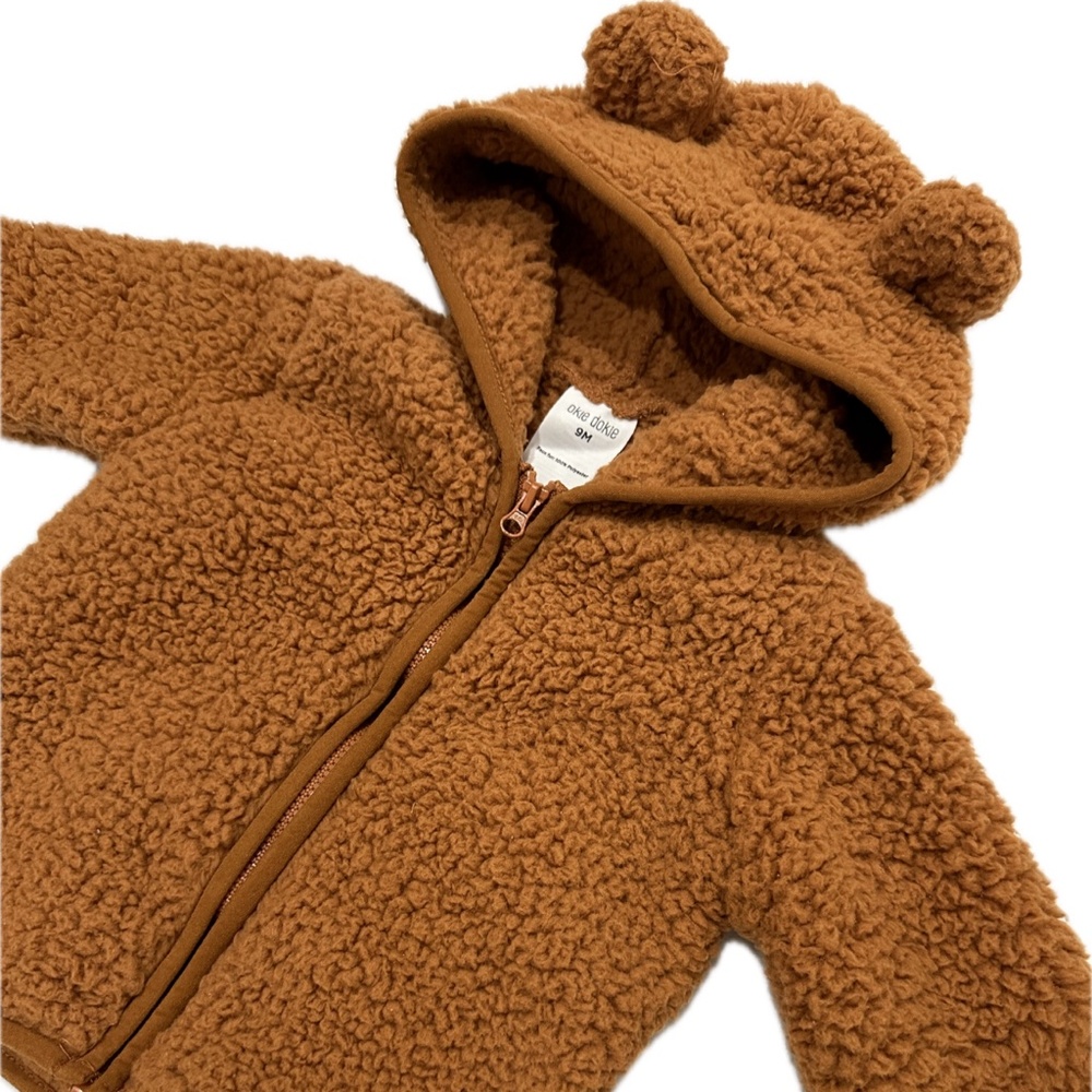 Okie Dokie Unisex Bear Hood Sweatshirt for Baby